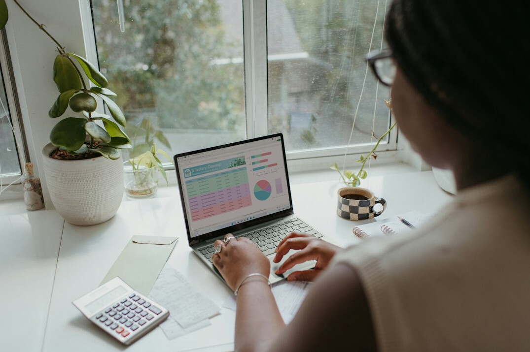 woman analyzing graphs