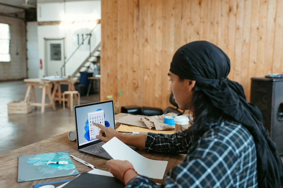 woman reviewing career data